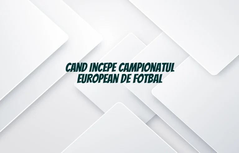 cand incepe campionatul european de fotbal