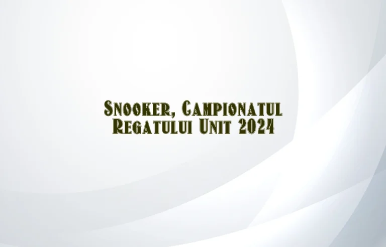 snooker campionatul regatului unit 2024
